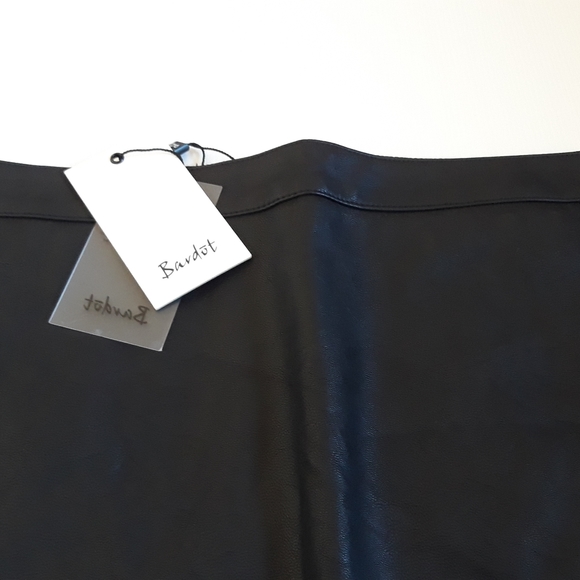 BARDOT ALESSIA BLACK VEGAN LEATHER SKIRT - Picture 9 of 11
